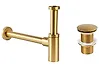 Flaschensiphon mit Click-Clack-Ventil MAFREDI Messing Gold