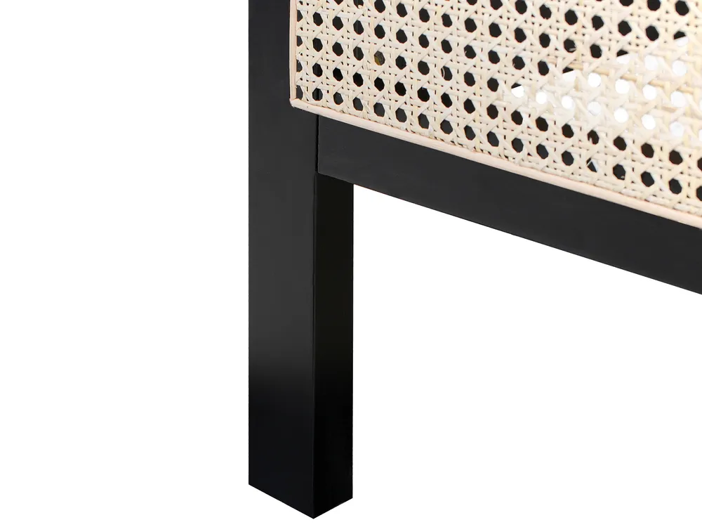 Bed Pine Wood SALERNAS 140 x 200 cm (EU Double) Black_976967