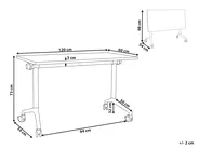 Zusammenklappbarer Schreibtisch CAVI 120 cm 60 cm Braun_1030686