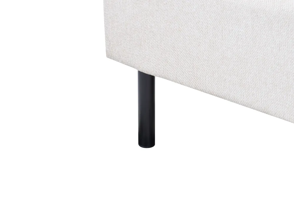 Bett mit Lattenrost Stoff MARGUT 180 x 200 cm Hellbeige_971362