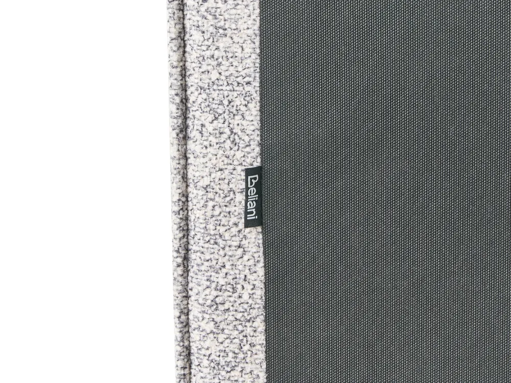 Bett mit Stauraum MOISSAC Strickvelours Schwarz / Weiß 180 x 200 cm_989423