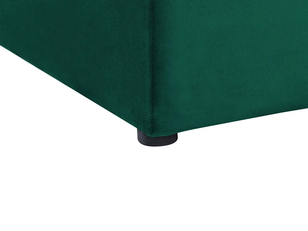 Wasserbett mit Stauraumbank NOYERS Samtstoff Grün 140 x 200 cm_915260