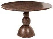 Dining Table SILVON Dark Brown 120 cm 120 cm Mango Wood_1039011