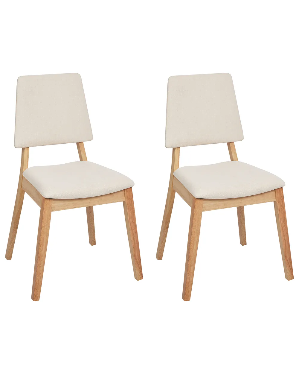 Esszimmerstuhl 2er Set MERRILL Holz Hellbeige
