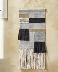 Fabric Wall Hanging HANGU Cotton 114 cm Beige_886893