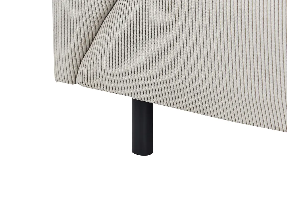 Ecksofa 4-Sitzer LUNNER Cord Hellgrau linksseitig_961105