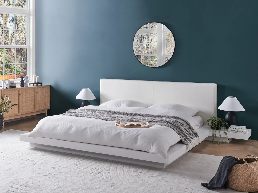 Bett mit Lattenrost ZEN 180 x 200 cm Weiß