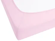 Spannbettlaken JANBU 160 x 200 cm Baumwolle Pastellrosa_845374