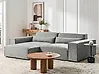 Modul Ecksofa 3-Sitzer HELLNAR Stoff Grau rechtsseitig