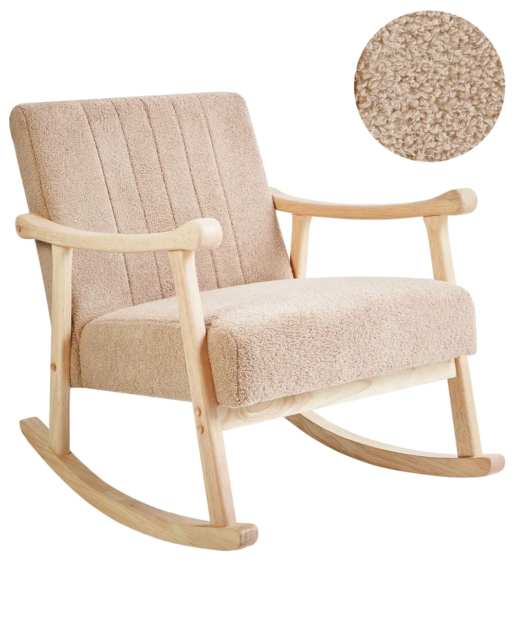 Schaukelsessel LEKNES Bouclé Beige