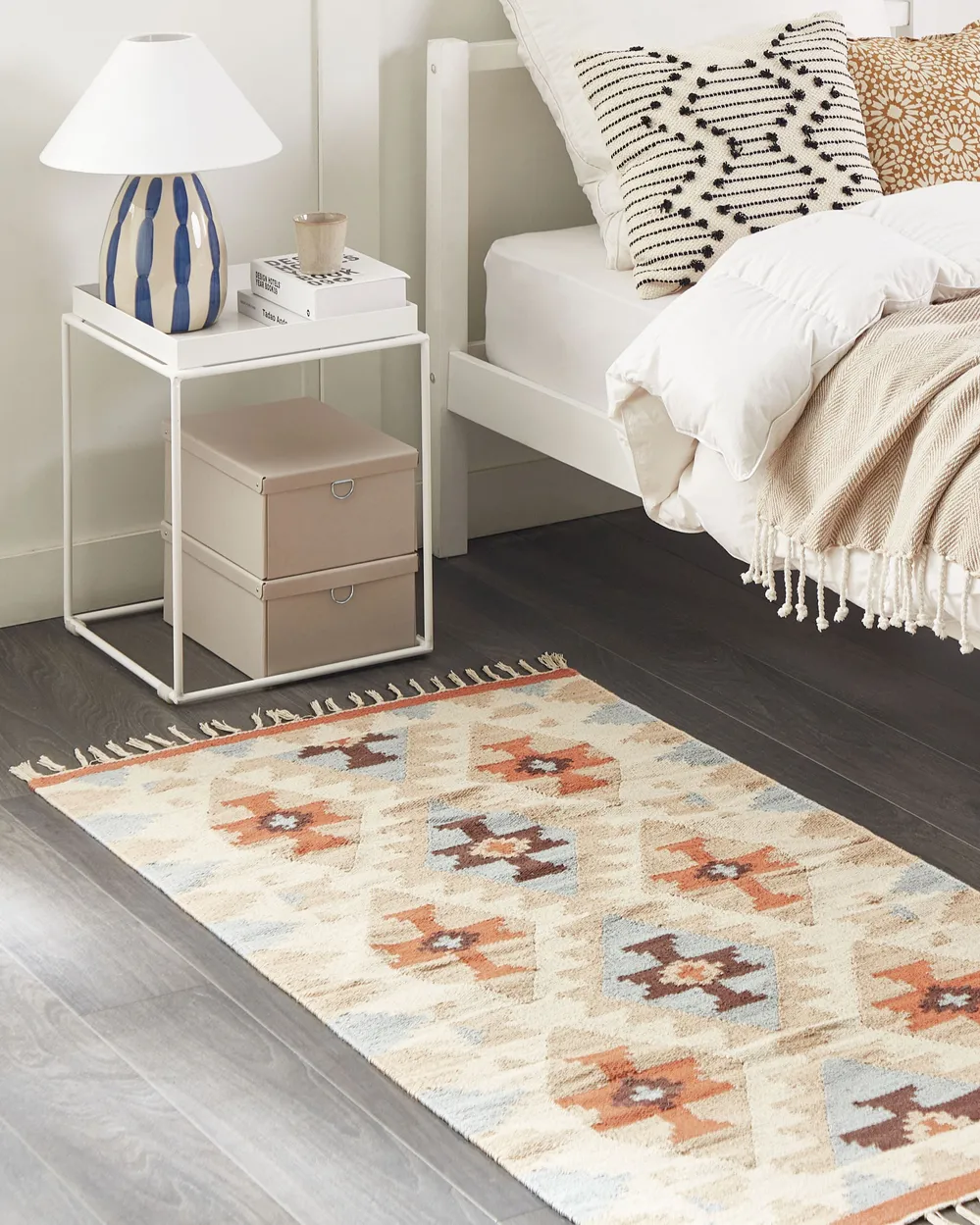 Rug DILIJAN Multicolour 80 x 150 cm Kilim Cotton_869150