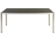 Gartenmöbel Set 6-Sitzer VERNIO Schwarz / Silber_862872