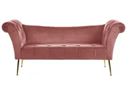 Chaiselongue NANTILLY Samtstoff Rosa_782057