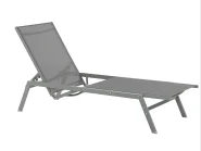 Sonnenliege VERNAZZA mit Relaxfunktion Metall Grau_825498