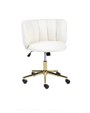 Desk Chair PELORA Boucle White_1085766