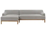 Ecksofa 3-Sitzer SOSJO Stoff Hellgrau rechtsseitig_941070