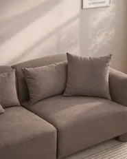 Sofa 3-Sitzer EKENES Stoff Braun_1074544
