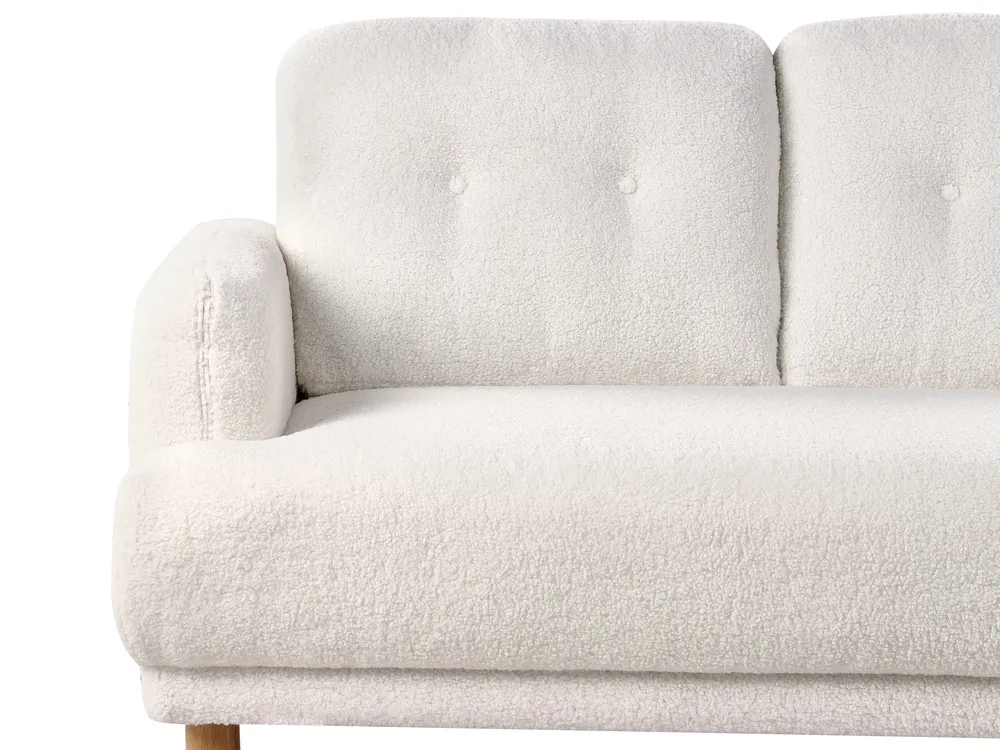 Sofa 3-Sitzer TUVE Bouclé Weiß_927363