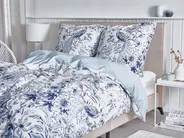Bettwäsche-Set BALLARD 135 x 200 cm Baumwollsatin Blau_803076
