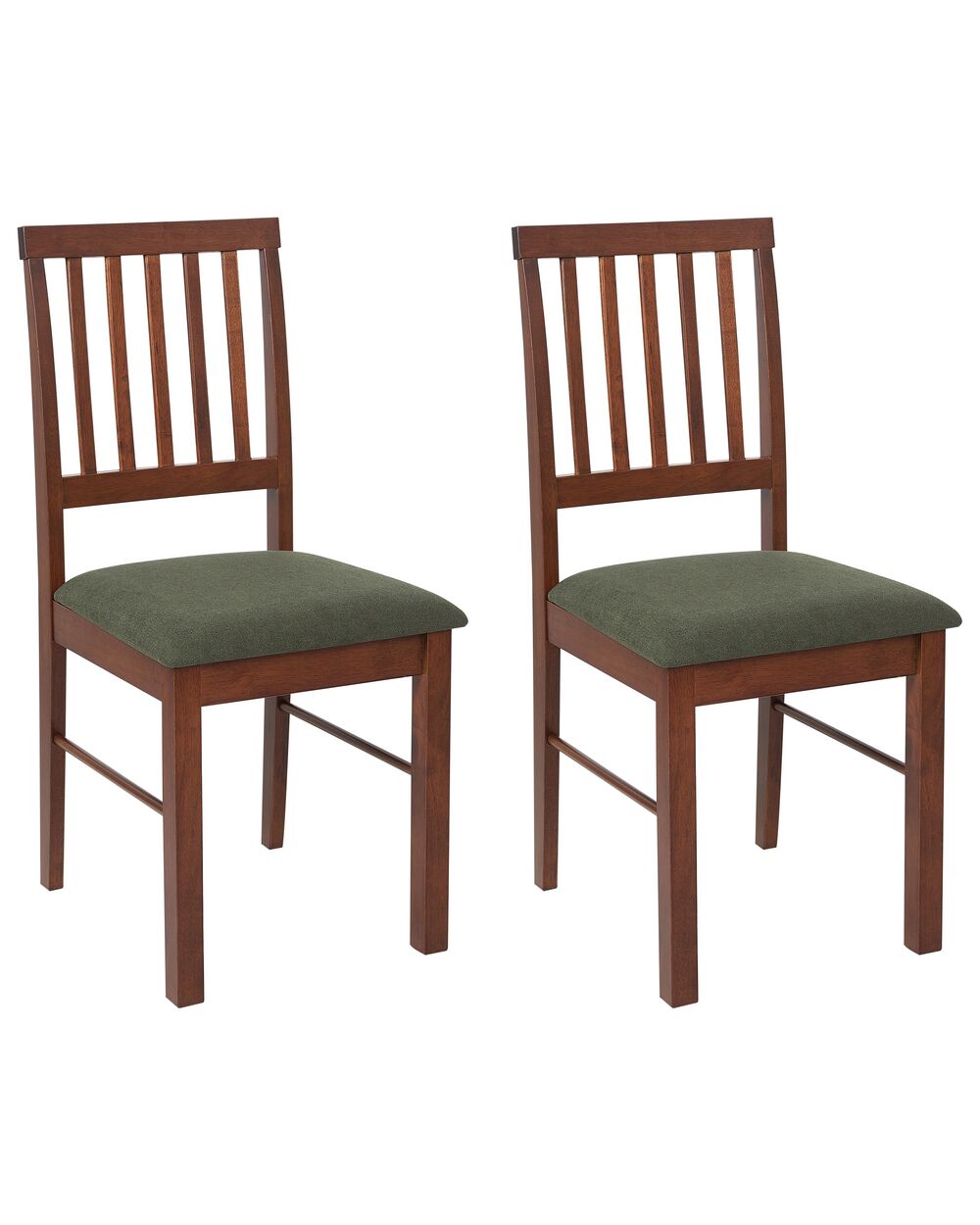 Set of 2 Dining Chairs ORONO Wood Dark Brown