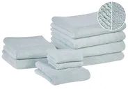 Set of 9 Towels MITIARO Terry Cotton Mint Green_841766