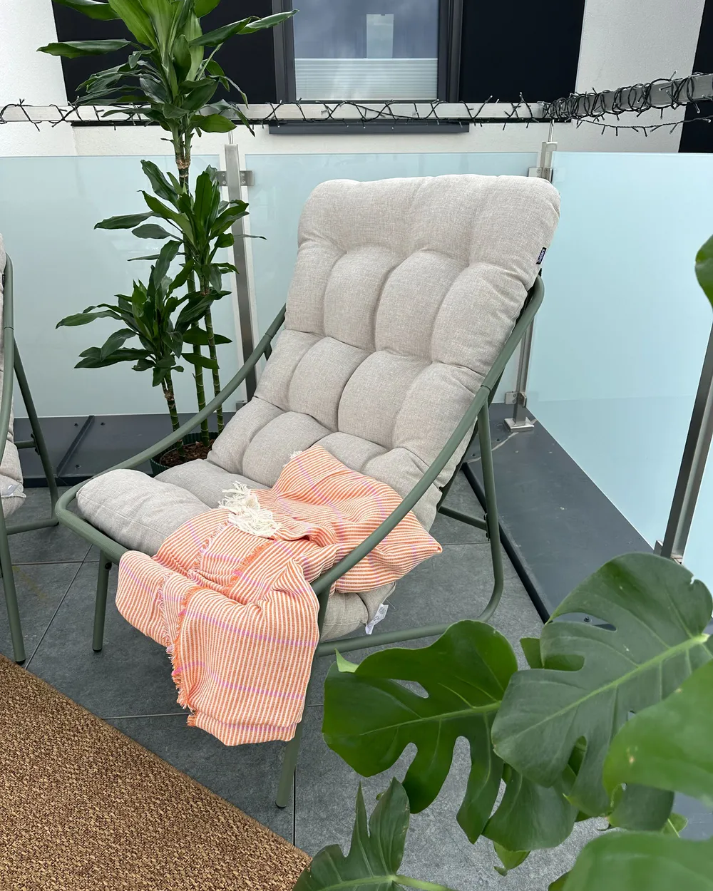Lounge Set mit Tisch 2-Sitzer MOLVENO Metall Beige / Grün_1084603