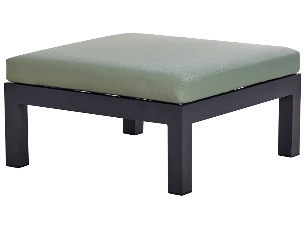 Garden Corner Sofa with Table 5 Seater MESSINA Metal Green Left Hand_929485