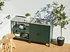 Outdoor-Küche 2er Set mit Spüle VILAMA Grün Metall