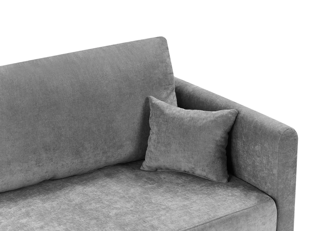 Sofa Bed 3 Seater BLEIK with Storage Chenille Light Grey_944961