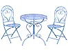 Bistro Set ALBINIA Metall Blau