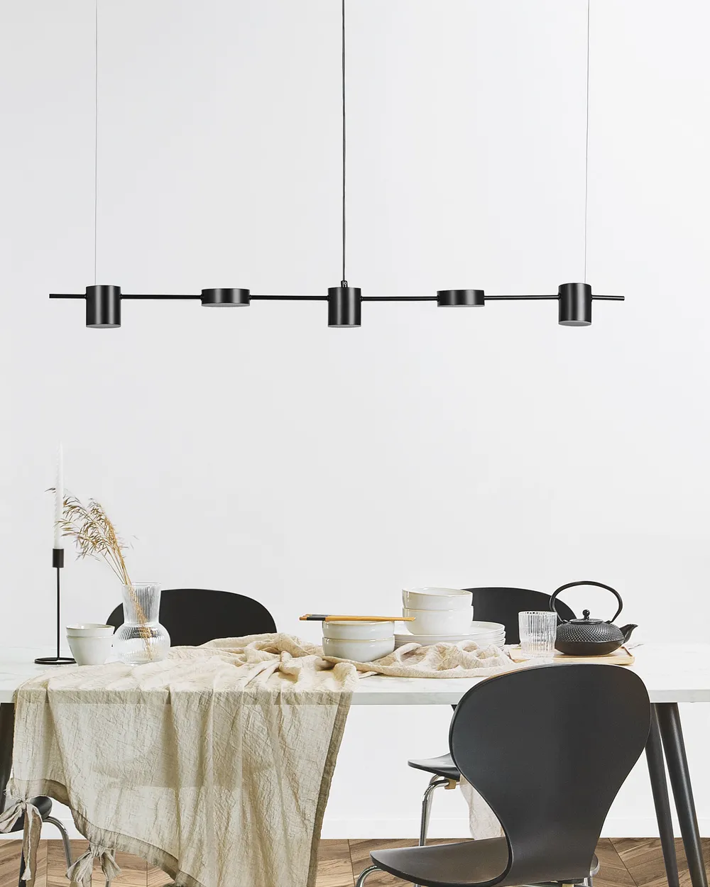 LED Pendant Lamp SESTRA Metal Black_815575