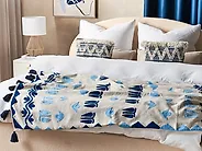 Kuscheldecke BHIND Baumwolle 130 x 180 cm Beige_1178433
