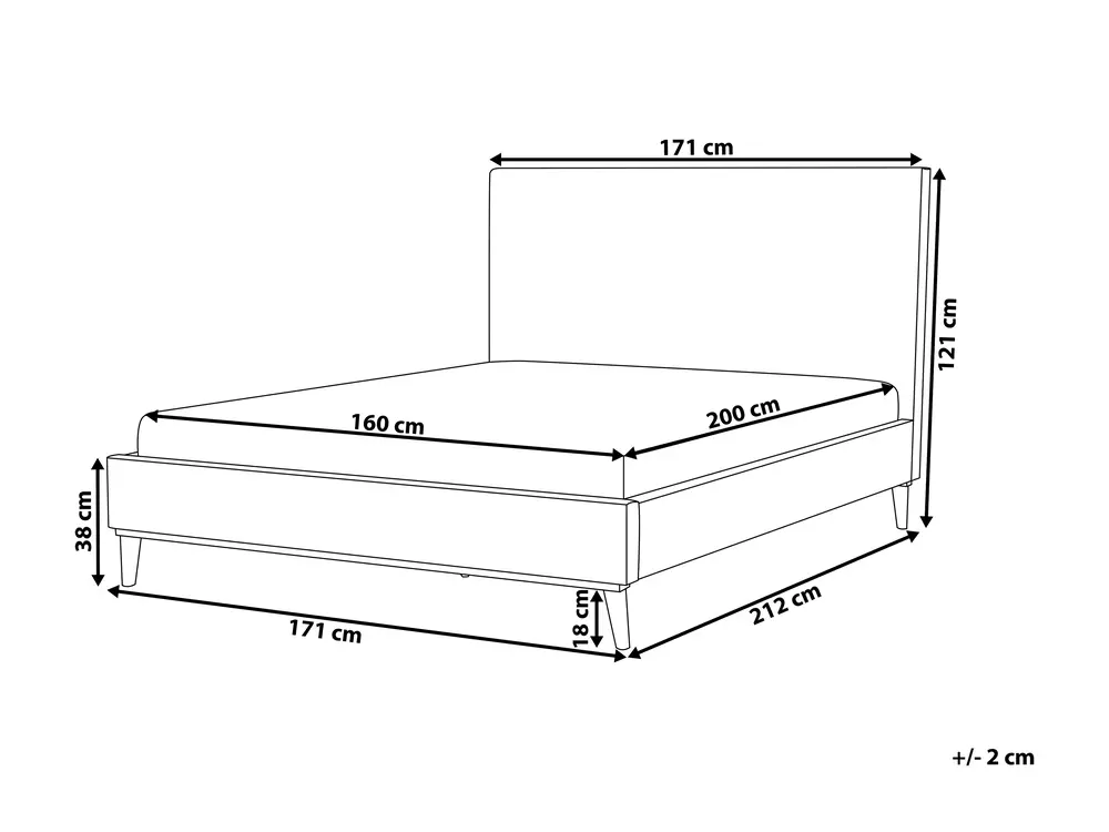 Bett mit Lattenrost Samtstoff BAYONNE 180 x 200 cm Blau_901384