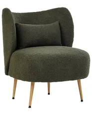Armchair OTSBY II with Cushion Boucle Dark Green_942066
