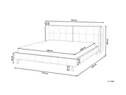 Krevet Samet SENLIS 160 x 200 cm Sivi_740849