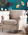 Sessel VIETAS Samtstoff Taupe