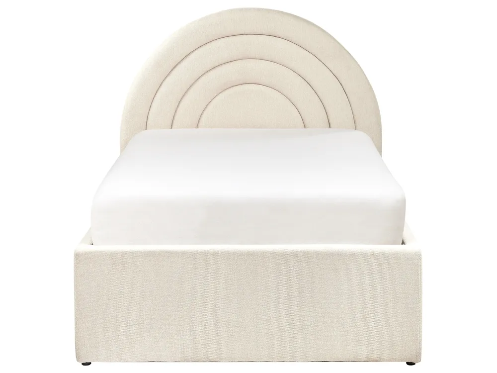 Kinderbett mit Stauraum ANET Stoff Beige 90 x 200 cm_959457