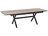 Extending Garden Dining Table FANES 184/242 cm 90 cm Metal Graphite Grey