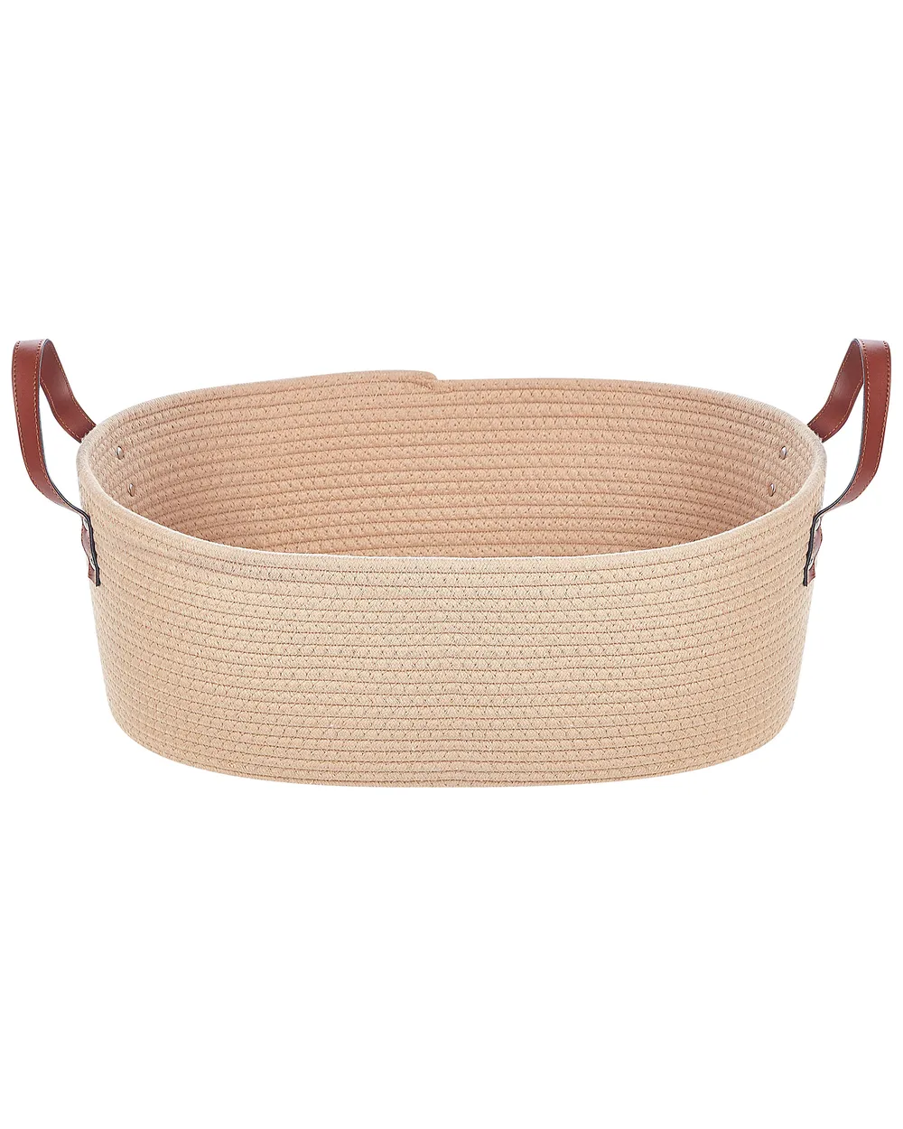 Aufbewahrungskorb 2er Set GISSAR Baumwolle Hellbeige_849644
