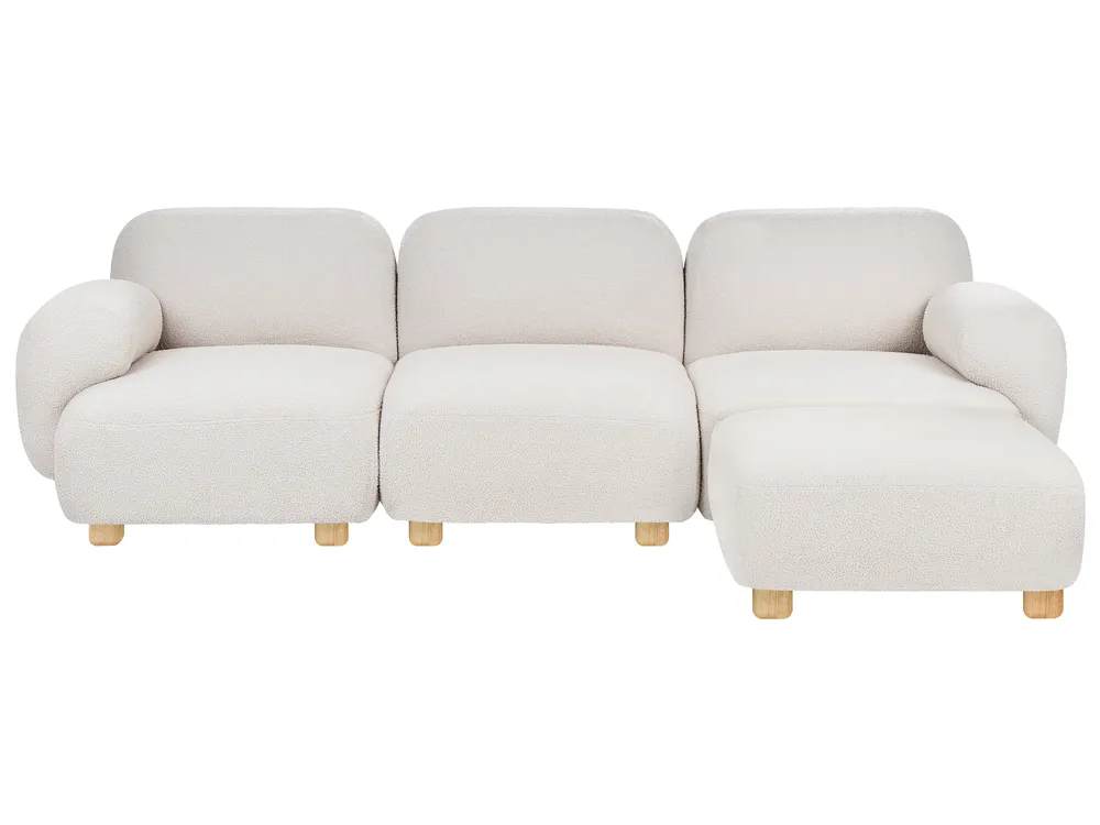 Modular Sofa 3 Seater AMLI with Ottoman Boucle Off-White_1070121