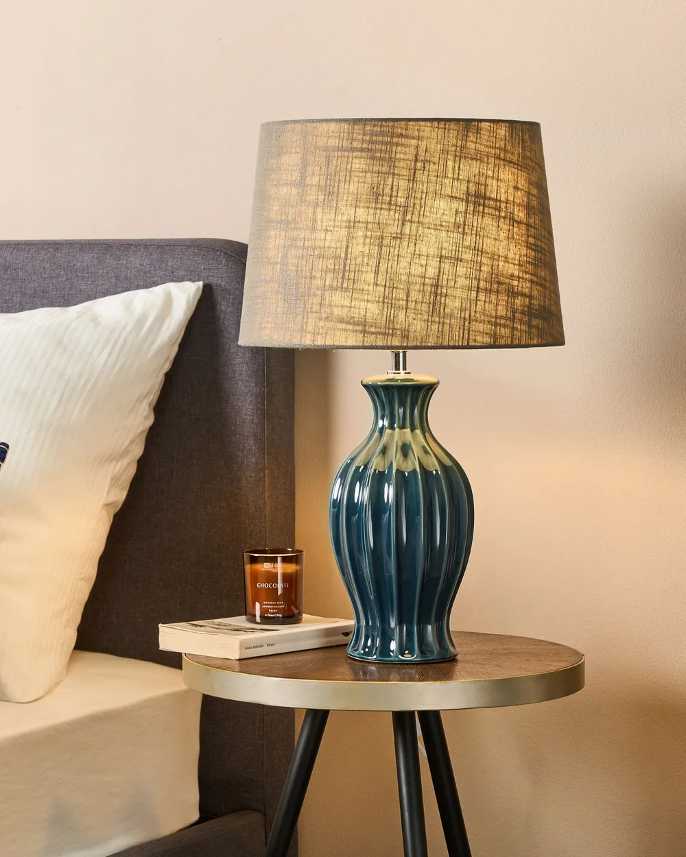 Tischlampe SAMINA Keramik Grün