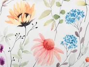 Gartenkissen 2er Set MONESI Blumenmuster 45 x 45 cm Bunt_880833