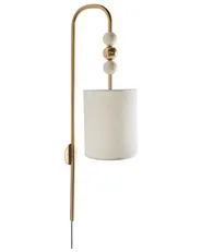Wandlampe LOKY Metall Messing / Beige_1024676
