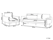 Sofa Set 4-Sitzer VINTERBRO Samtstoff Beige_897457