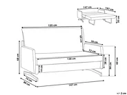 Schlafsofa 2-Sitzer BELFAST Stoff Rosa_798379