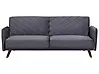 Schlafsofa 3-Sitzer SENJA Samtstoff Grau