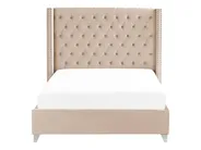 Bed Velvet LUBBON 140 x 200 cm (EU Double) Beige_899018