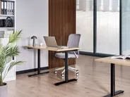 Schreibtisch elektrisch höhenverstellbar DESTINAS 120 cm 72 cm Schwarz / Hellbraun_1000457