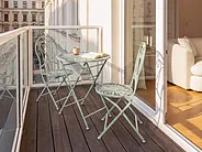 Outdoor Bistrotisch klappbar TRENTO 70 cm 70 cm Metall Hellgrün_1155085