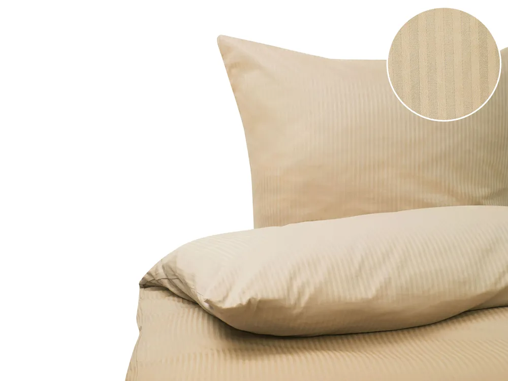 Ensemble de housses de couette AVONDALE 135 x 200 cm Satin de coton Beige_815138